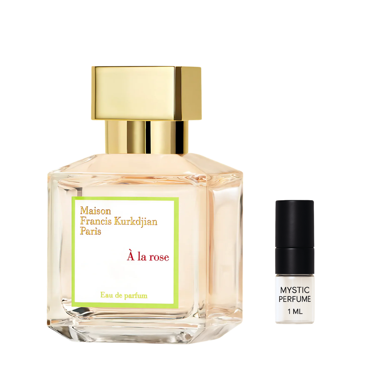 Maison Francis Kurkdjian A La Rose sample vial label detail