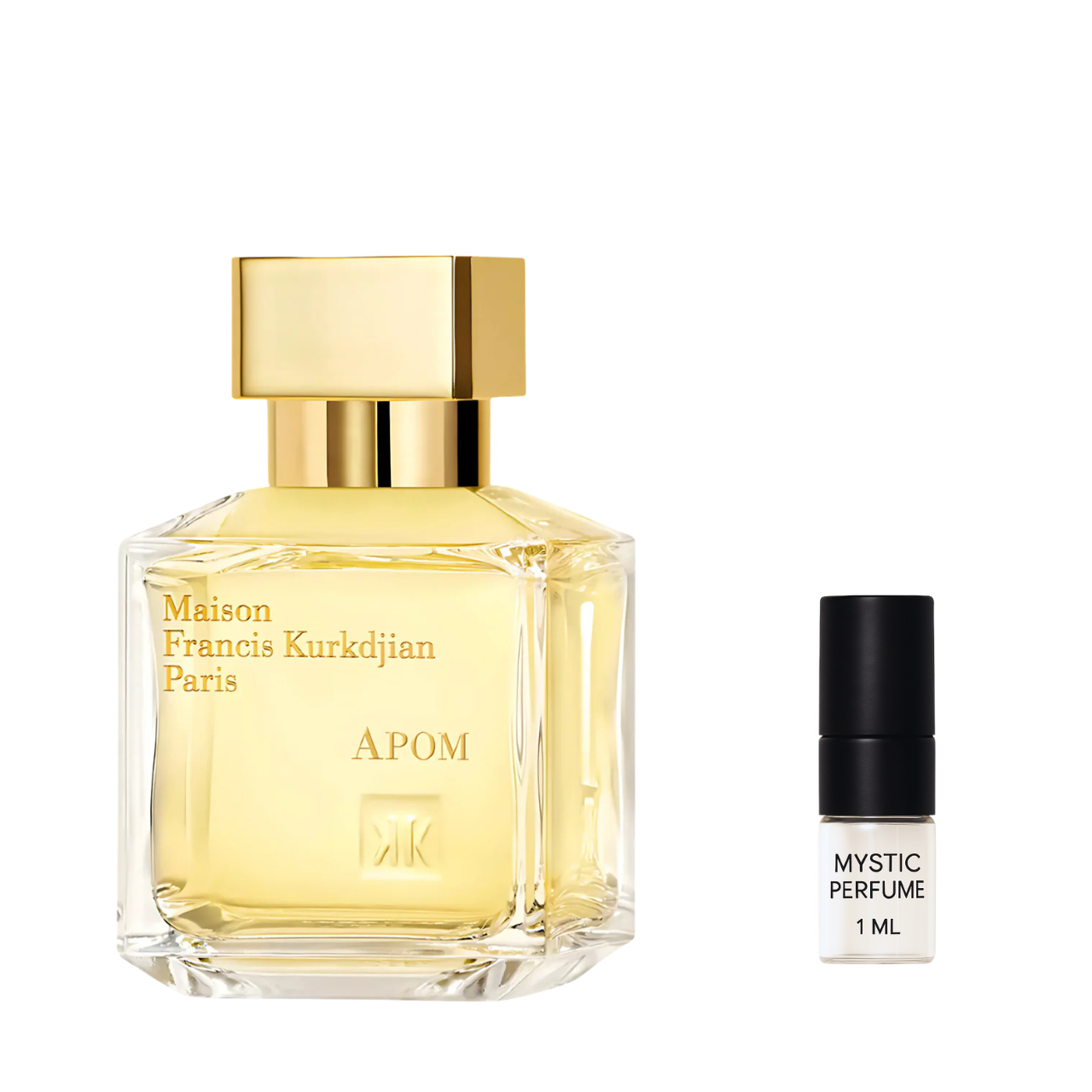 Maison Francis Kurkdjian APOM sample vial label detail