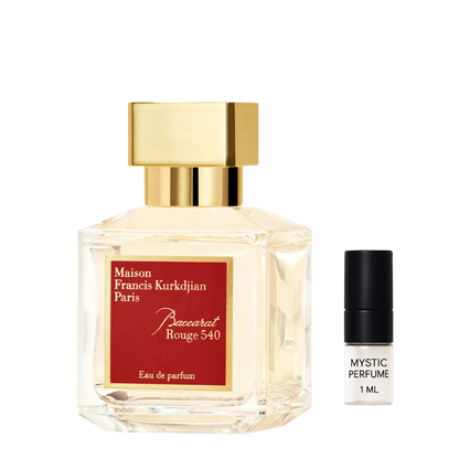 Maison Francis Kurkdjian Baccarat Rouge 540 Eau de Parfum sample vial label detail