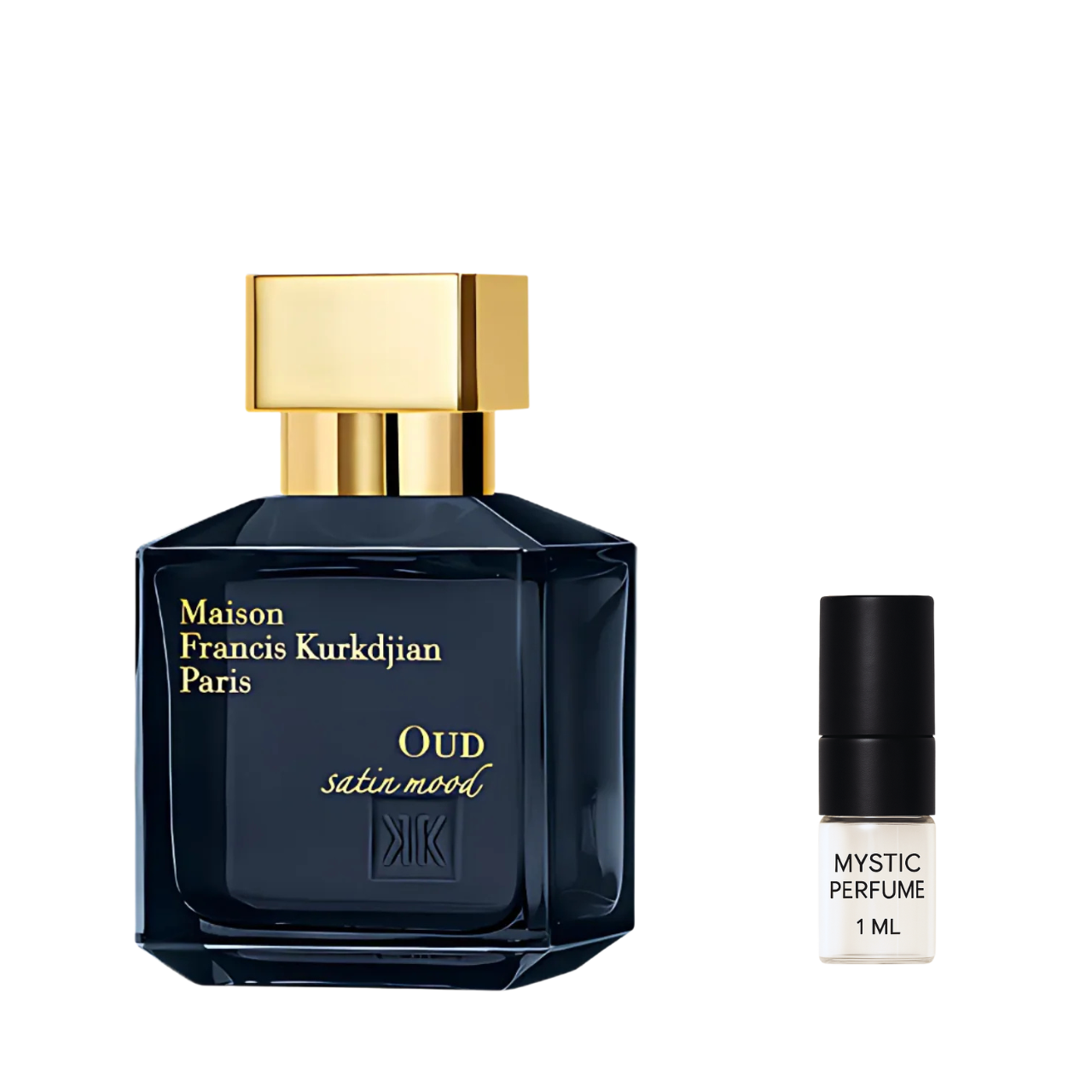 Maison Francis Kurkdjian Oud Satin Mood Eau de Parfum sample vial label detail