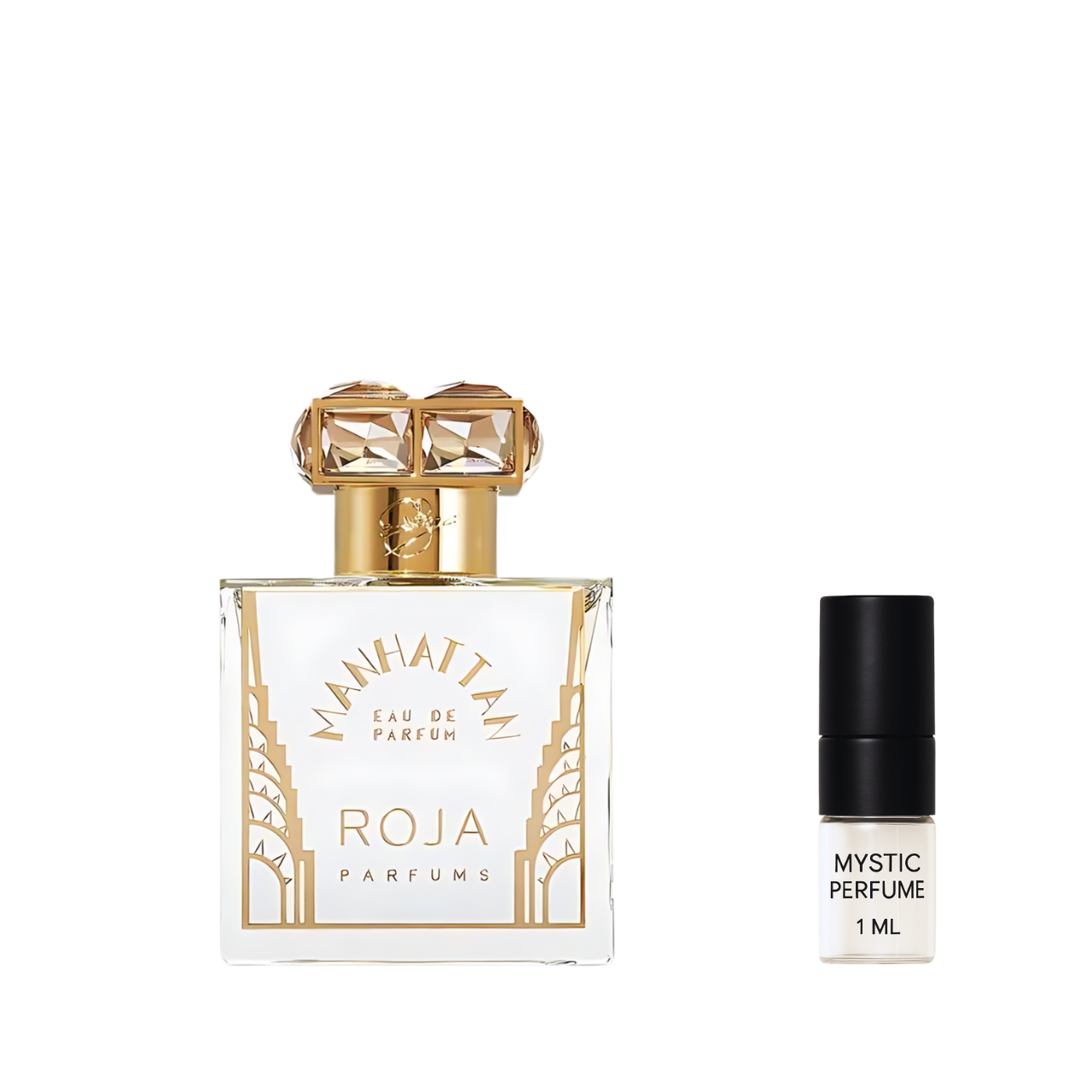 Roja Manhattan Eau de Parfum sample vial label detail