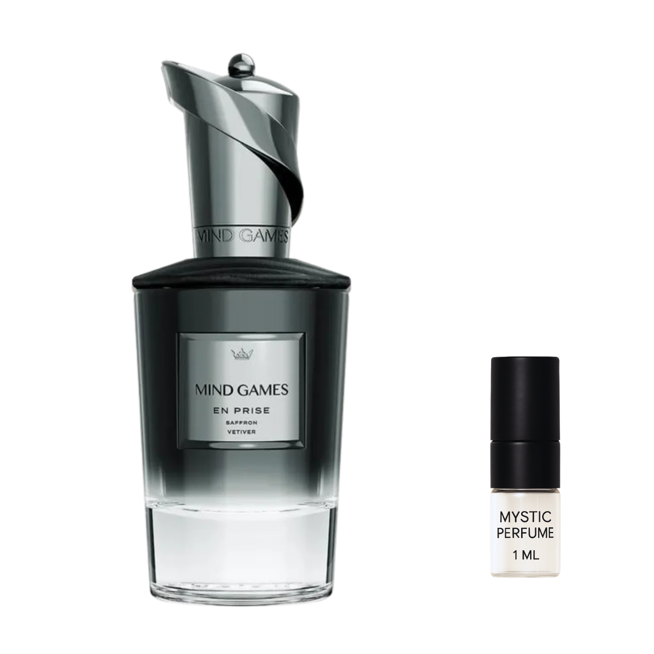 Mind Games En Prise sample vial label detail