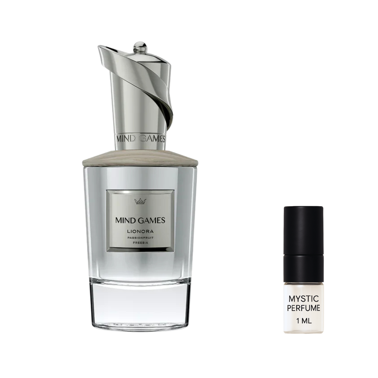 Mind Games Lionora sample vial label detail