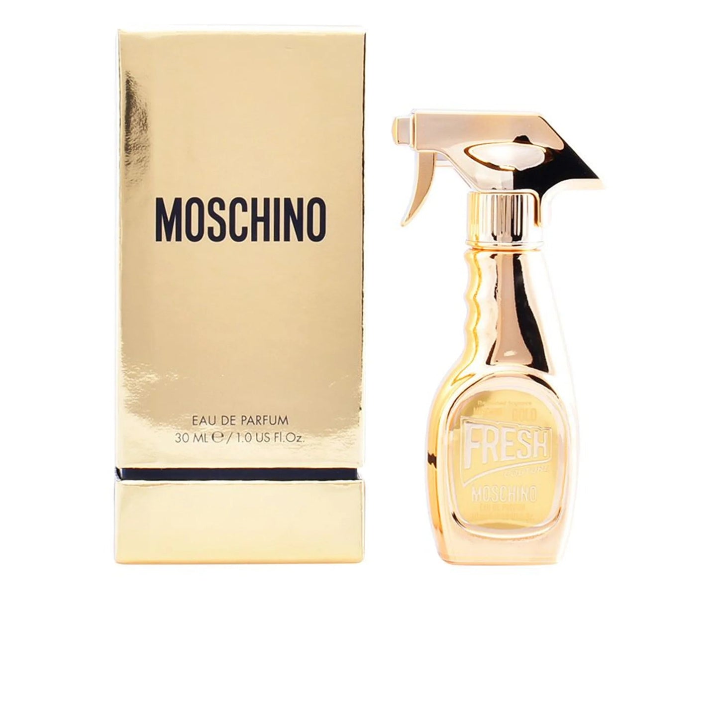 Moschino Gold Fresh Couture Eau de Parfum bottle and box