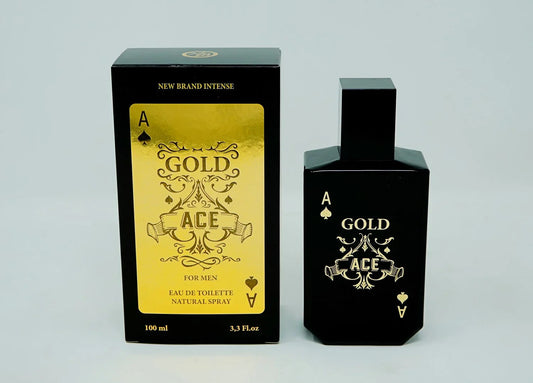 New Brand Intense Gold Ace Eau de Toilette perfume bottle