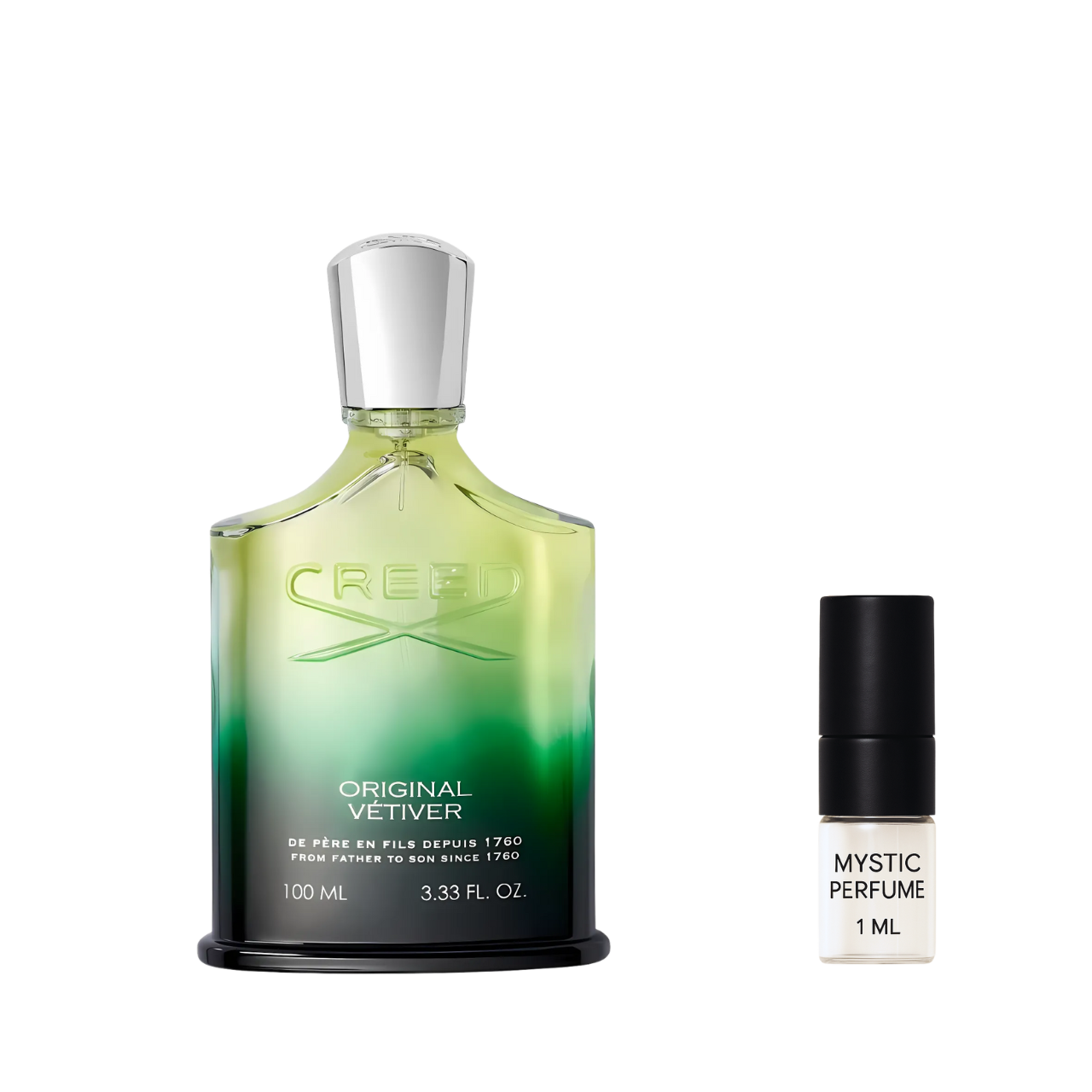 Creed Original Vetiver sample vial label detail