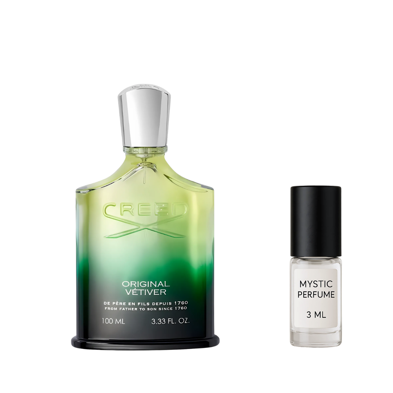 Creed Original Vetiver sample vial label detail