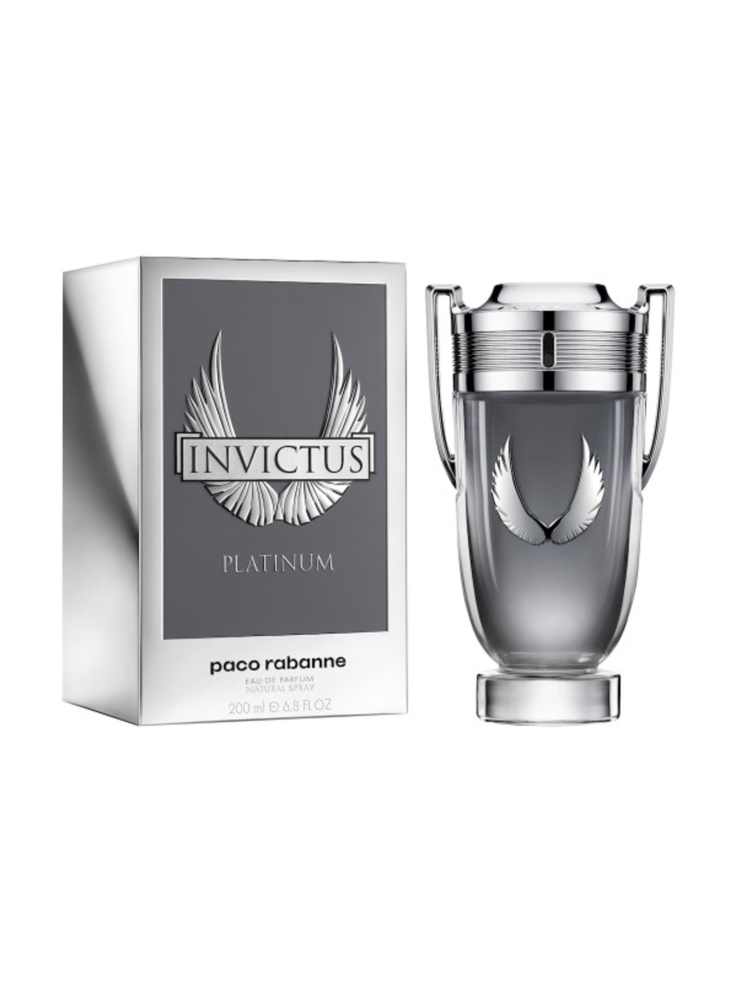 Rabanne Invictus Platinum Eau de Parfum bottle close-up detail