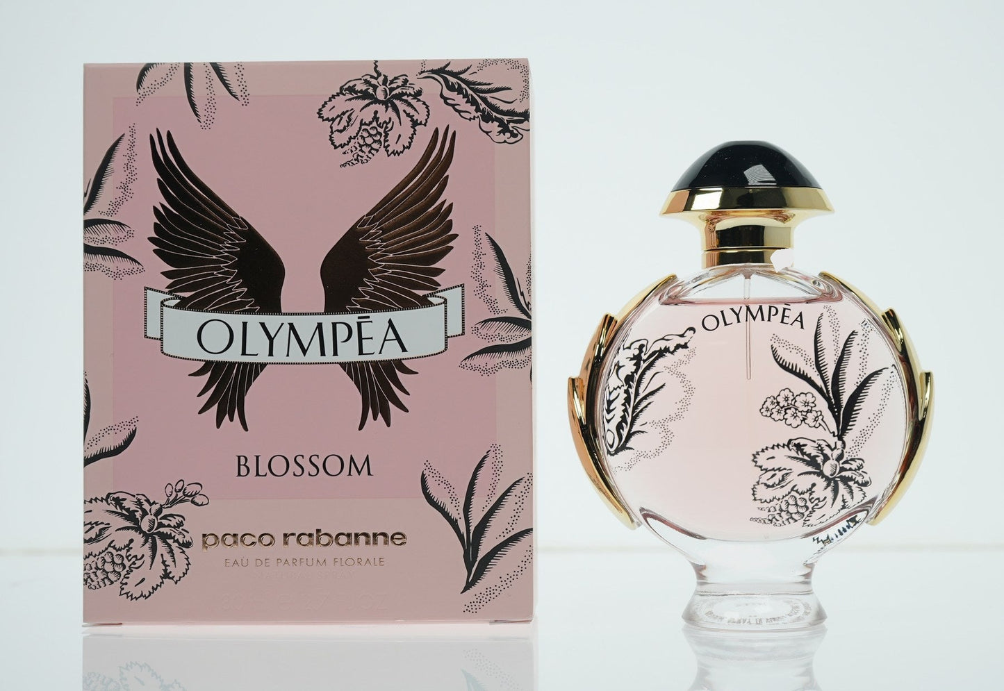 Rabanne Olympea Blossom Eau de Parfum bottle and box