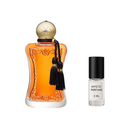 Parfums de Marly Safanad Parfum sample vial label detail