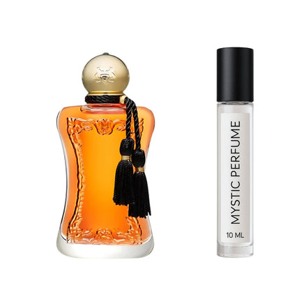 Parfums de Marly Safanad Parfum sample vial label detail