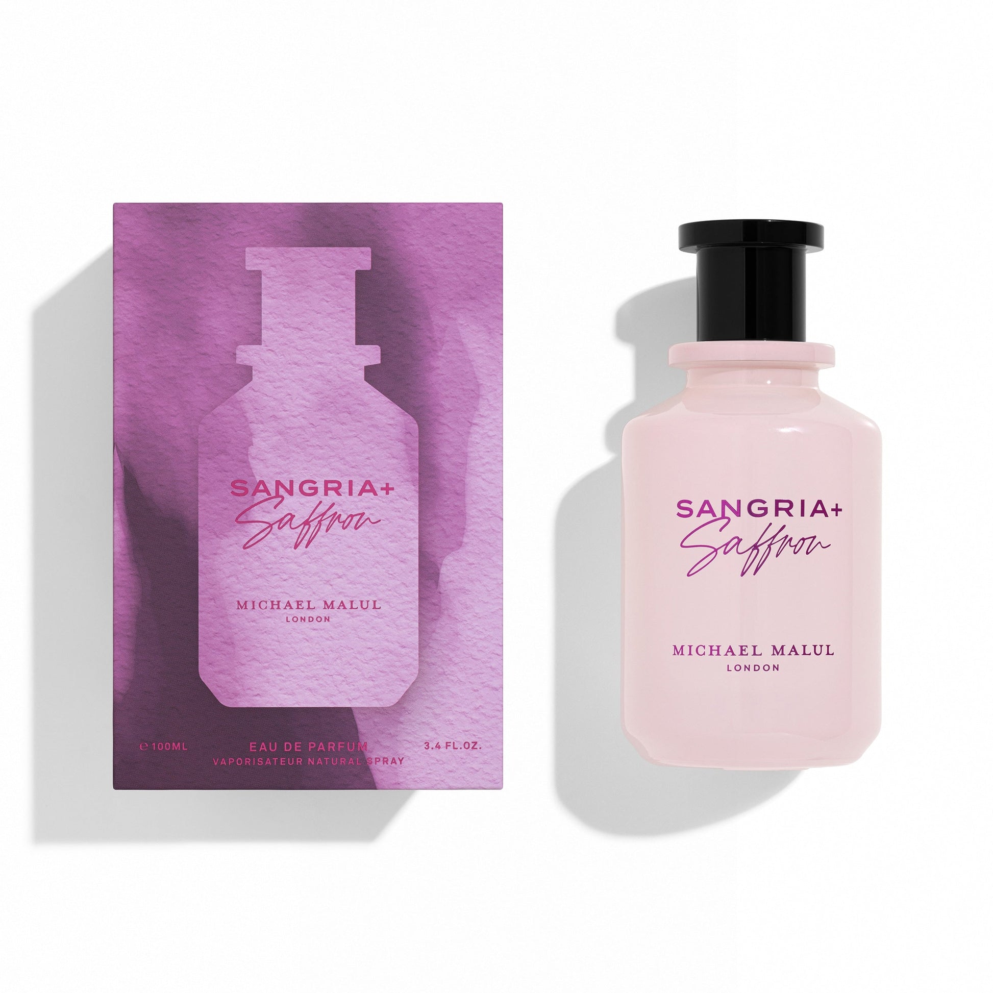 Michael Malul Sangria + Saffron Eau de Parfum bottle and box