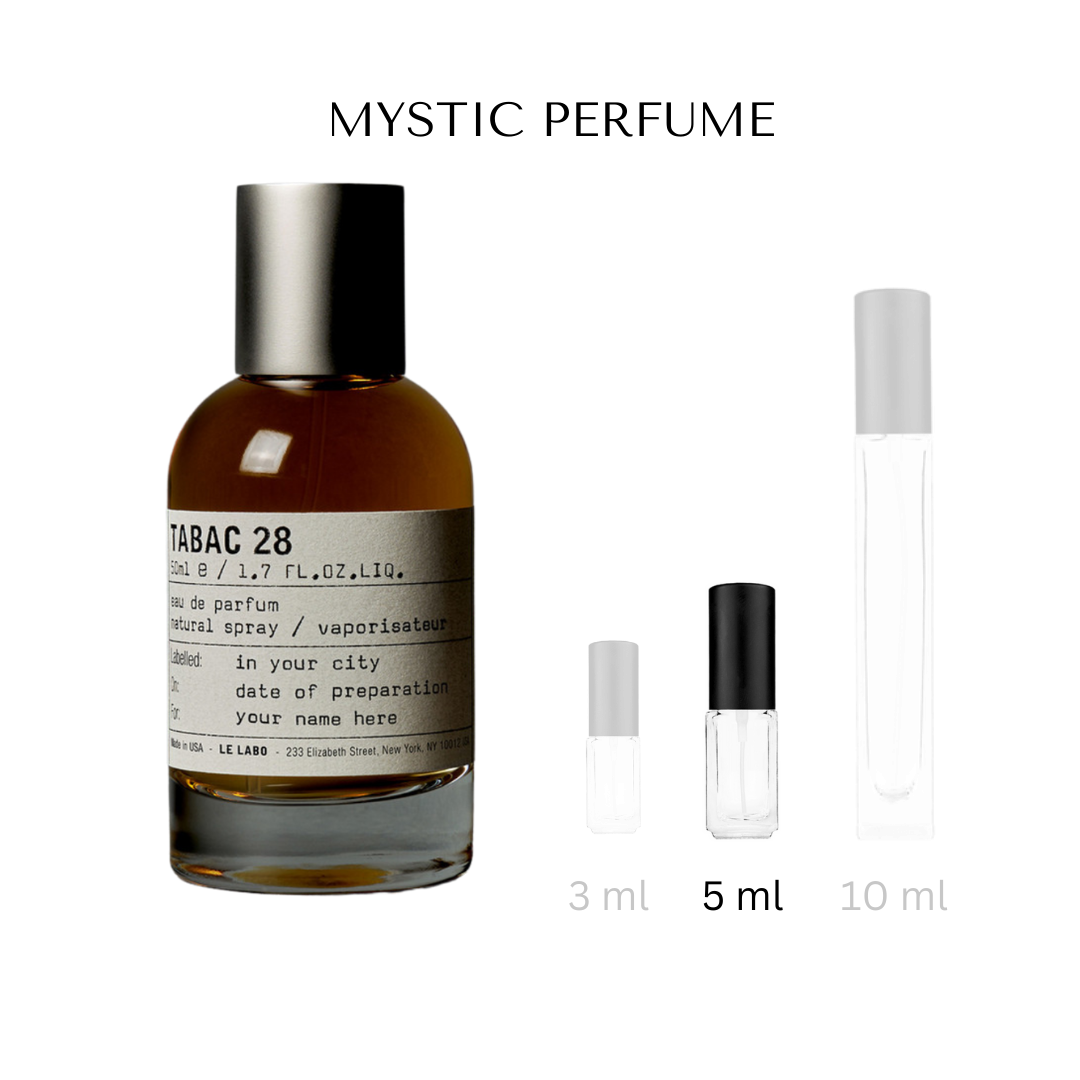Le Labo Tabac 28 sample vial label detail