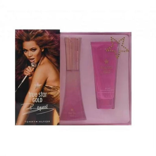 Beyonce True Star Gold 2 Pcs Set : 2.5 + 3.4 Body Women Lotion Eau de Toilette perfume bottle