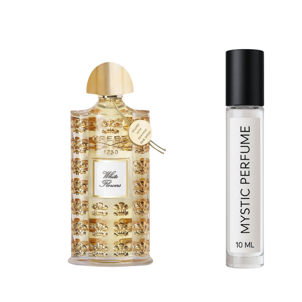 Creed White Flowers sample vial label detail