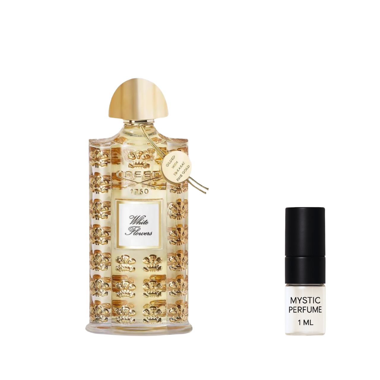 Creed White Flowers sample vial label detail