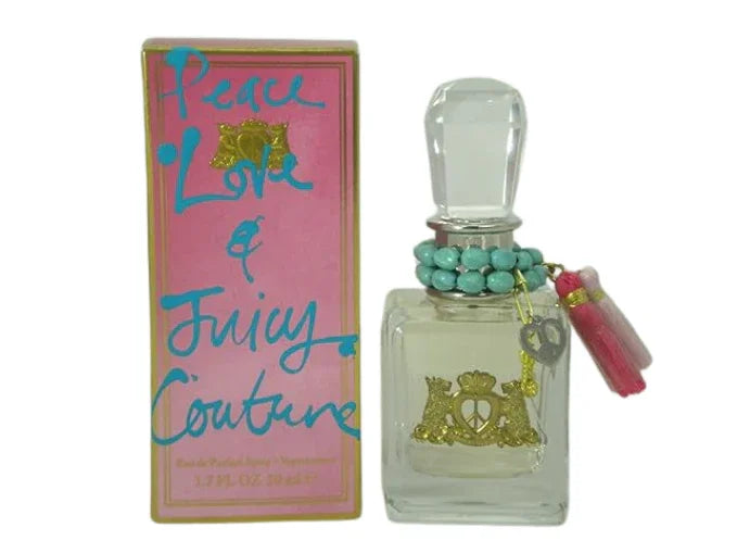 Juicy Couture Peace Love & Juicy Couture Eau de Parfum bottle and box