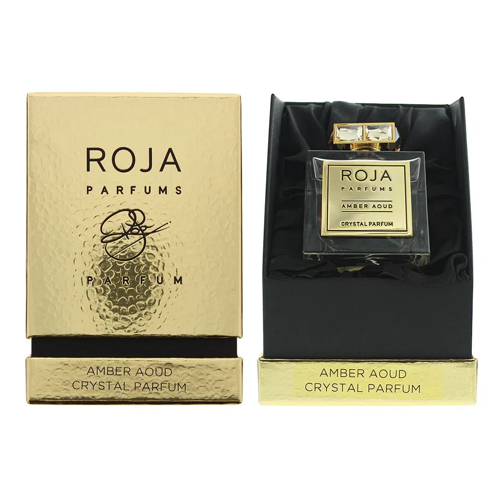 Roja Parfums Amber Aoud Crystal Parfum perfume bottle