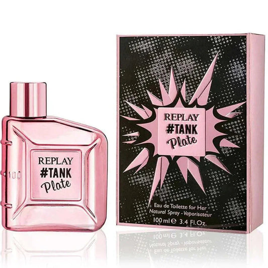 Replay #Tank Plate Eau de Toilette perfume bottle