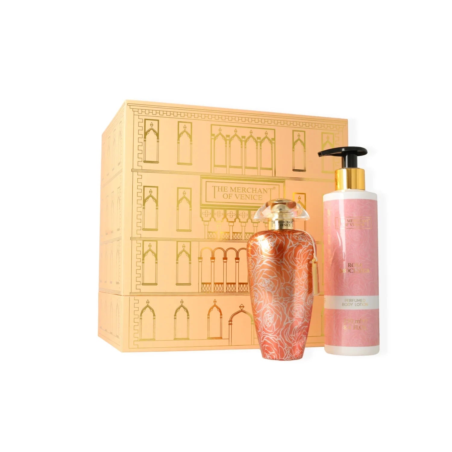 The Merchant of Venice Rosa Moceniga Eau de Parfum carton and packaging