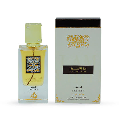 Lattafa Ana Abiyedh Leather Eau de Parfum packaging box