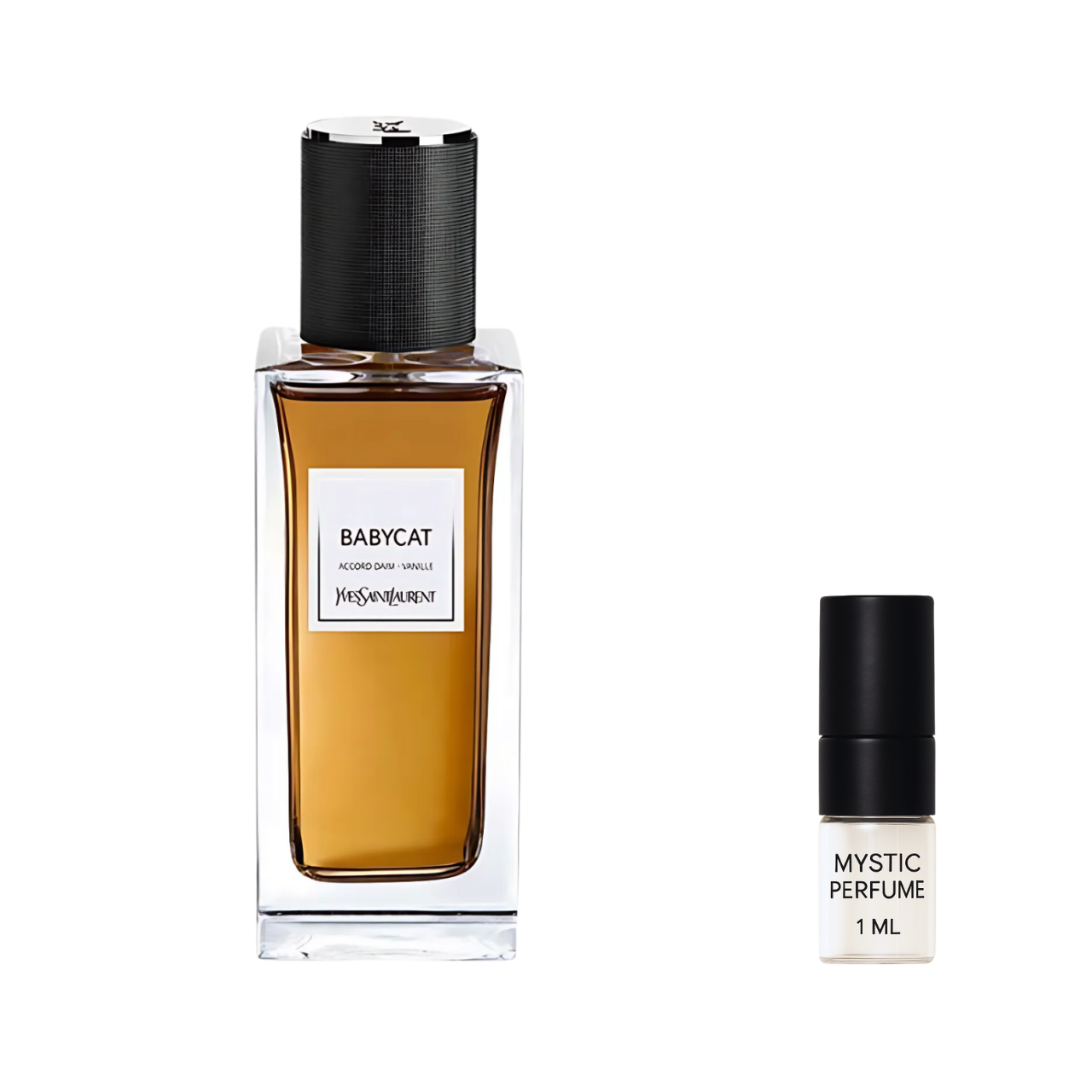 Yves Saint Laurent Babycat Eau de Parfum sample vial label detail