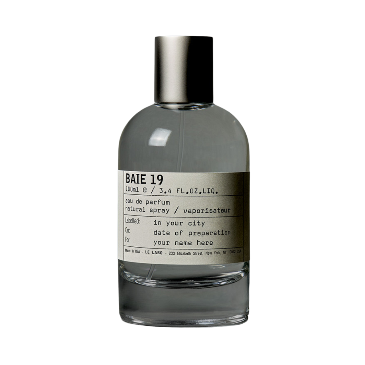 Le Labo Baie 19 perfume bottle