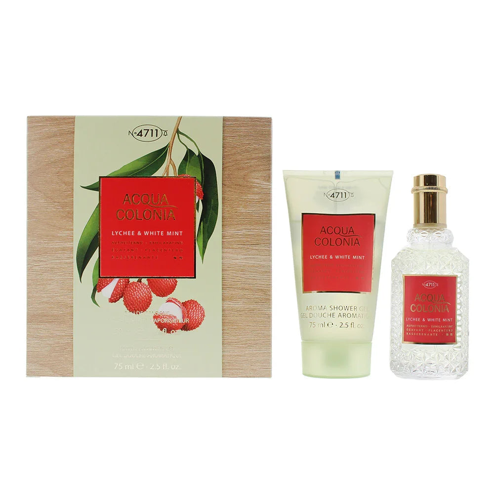 4711 Acqua Colonia Lychee & White Mint Eau de Cologne bottle and box