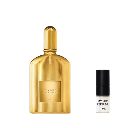 Tom Ford Black Orchid Parfum sample vial label detail