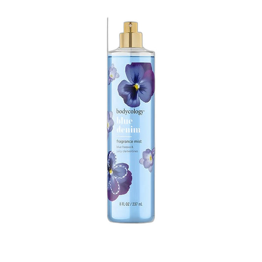 Bodycology Blue Denim Mist perfume bottle