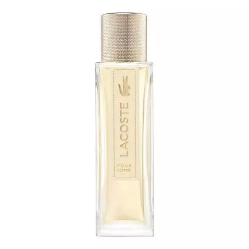 Lacoste Pour Femme Eau de Parfum bottle close-up detail