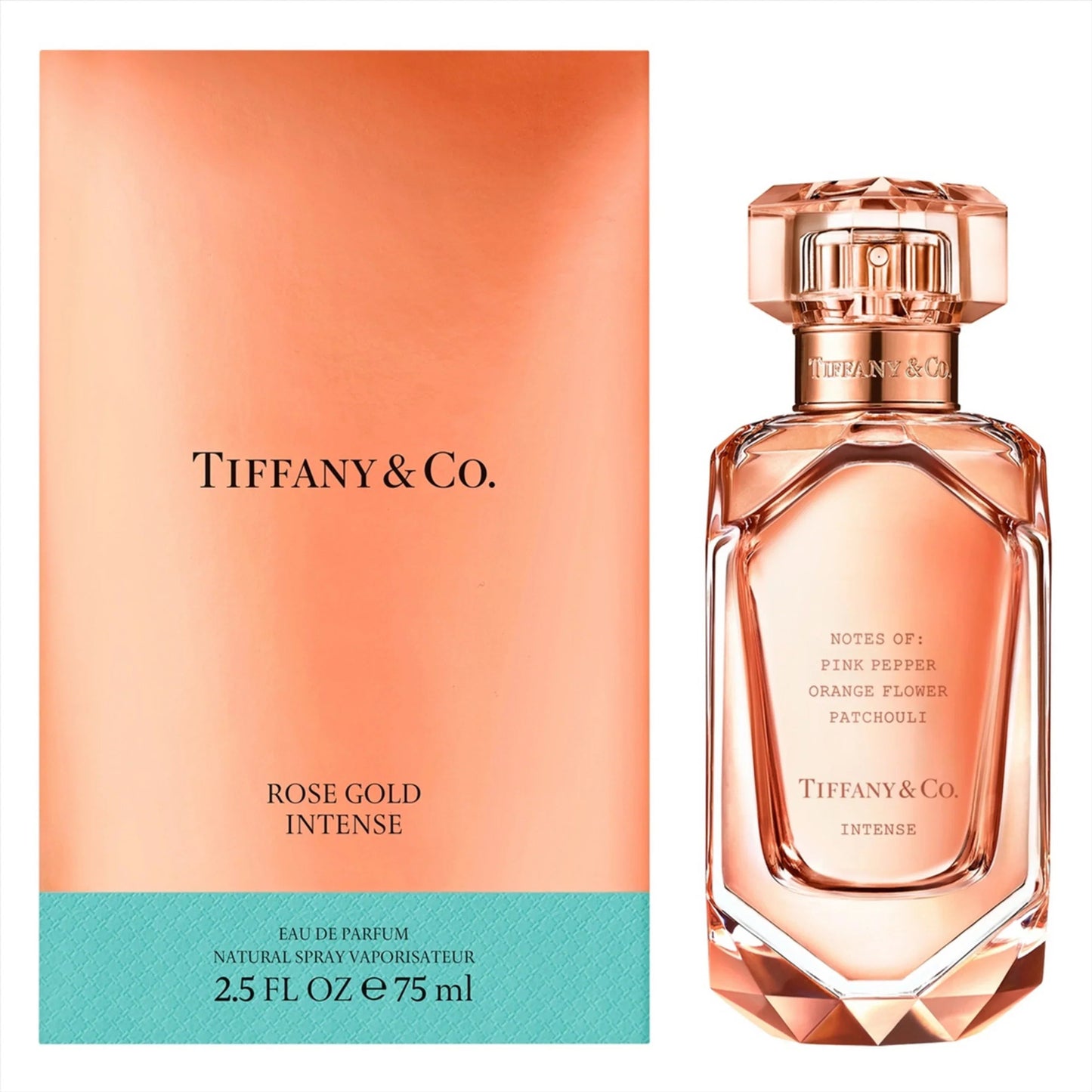 Tiffany & Co. Rose Gold Intense Eau de Parfum bottle close-up detail