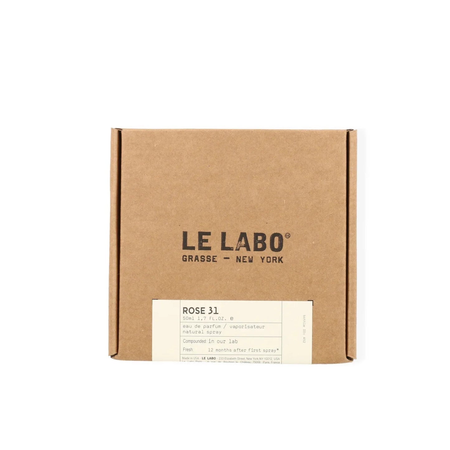 Le Labo Rose 31 Eau de Parfum packaging box