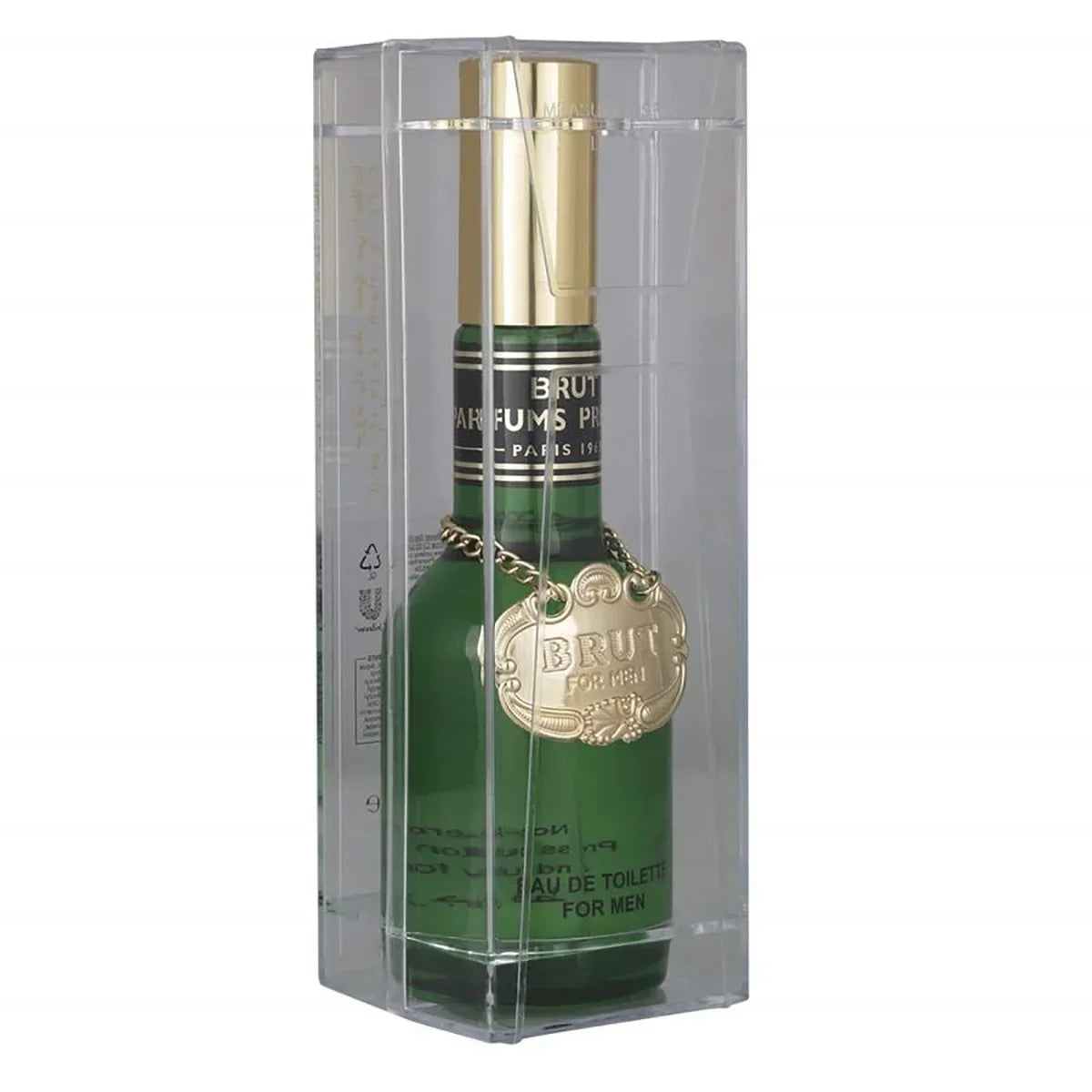 Faberge Brut Original Plexi Gold Eau de Toilette perfume bottle