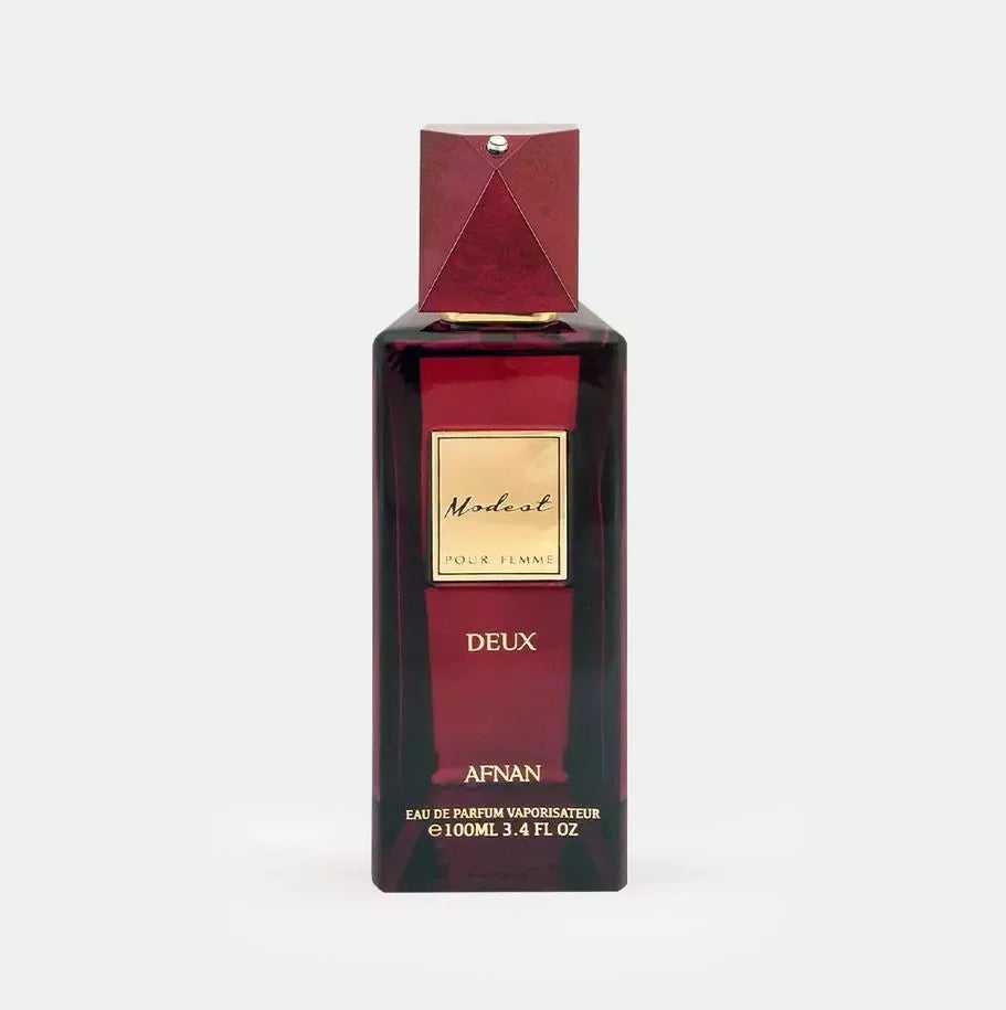 Afnan Modest Deux Pour Femme Eau de Parfum bottle and box