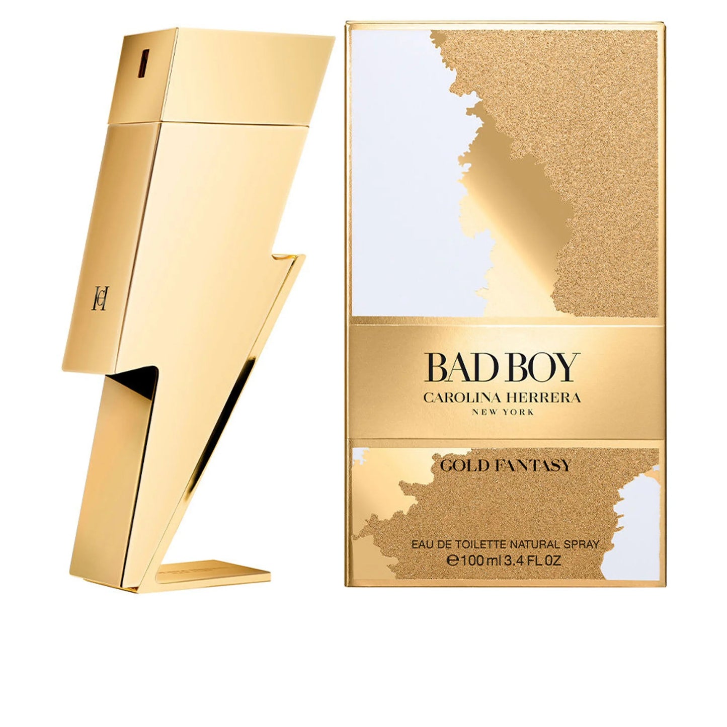 Carolina Herrera Bad Boy Gold Fantasy Eau de Toilette carton and packaging