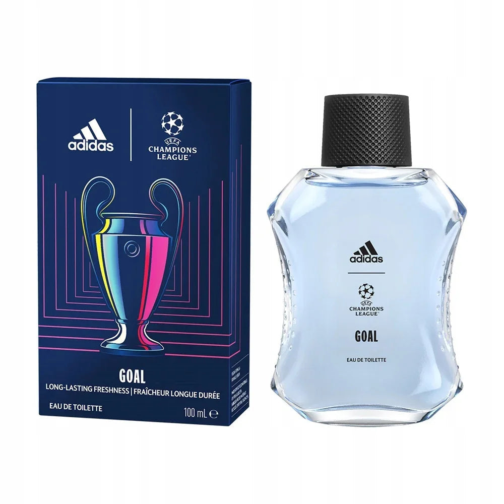 Adidas UEFA Champions League Goal Eau de Toilette carton and packaging