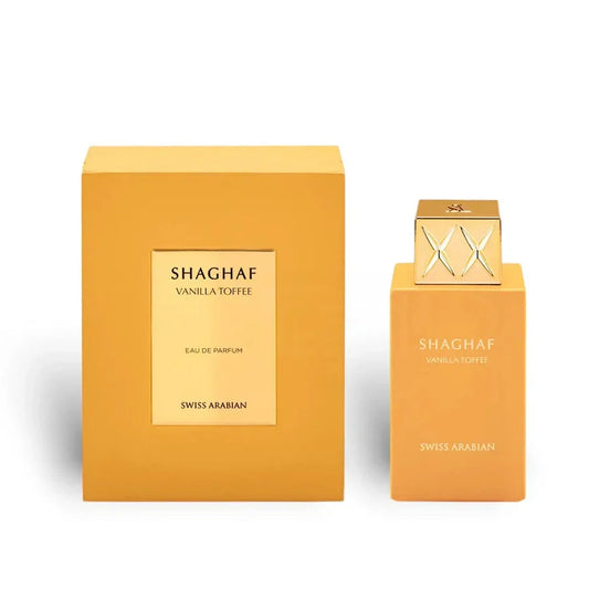 Swiss Arabian Shaghaf Vanilla Toffee Eau de Parfum perfume bottle
