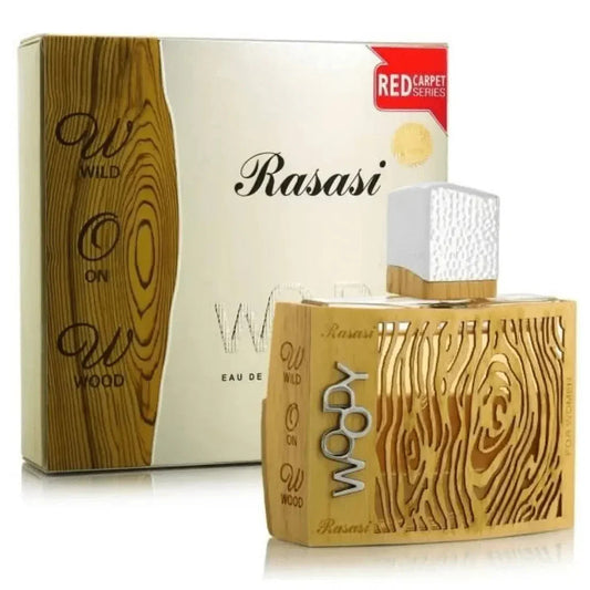 Rasasi Wow Woody Eau de Parfum perfume bottle