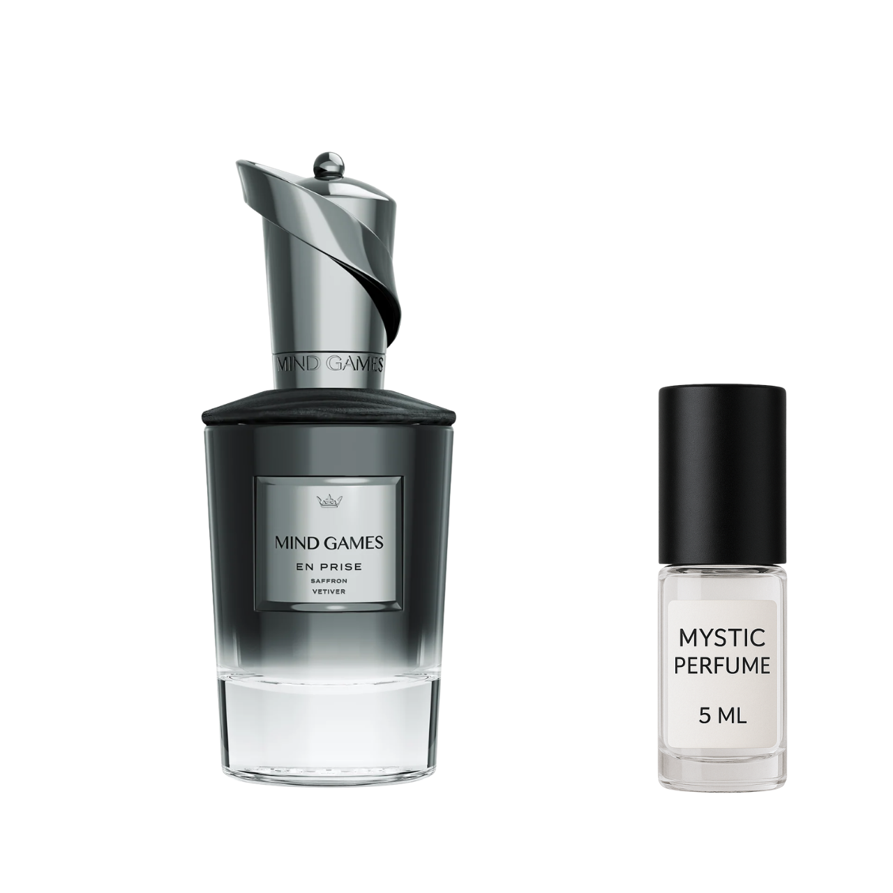 Mind Games En Prise sample vial label detail