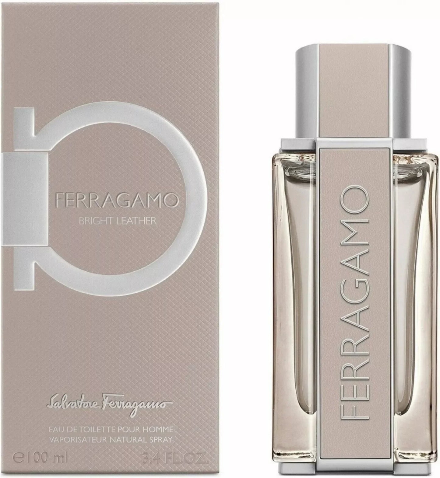 Salvatore Ferragamo Bright Leather Eau de Toilette bottle close-up detail
