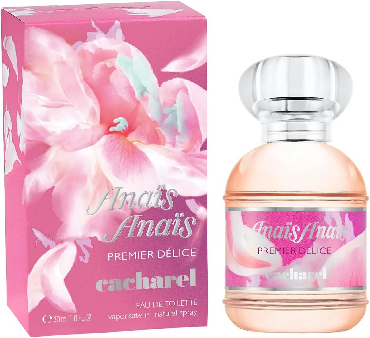 Cacharel Anais Anais Premier Delice Eau de Toilette bottle close-up detail