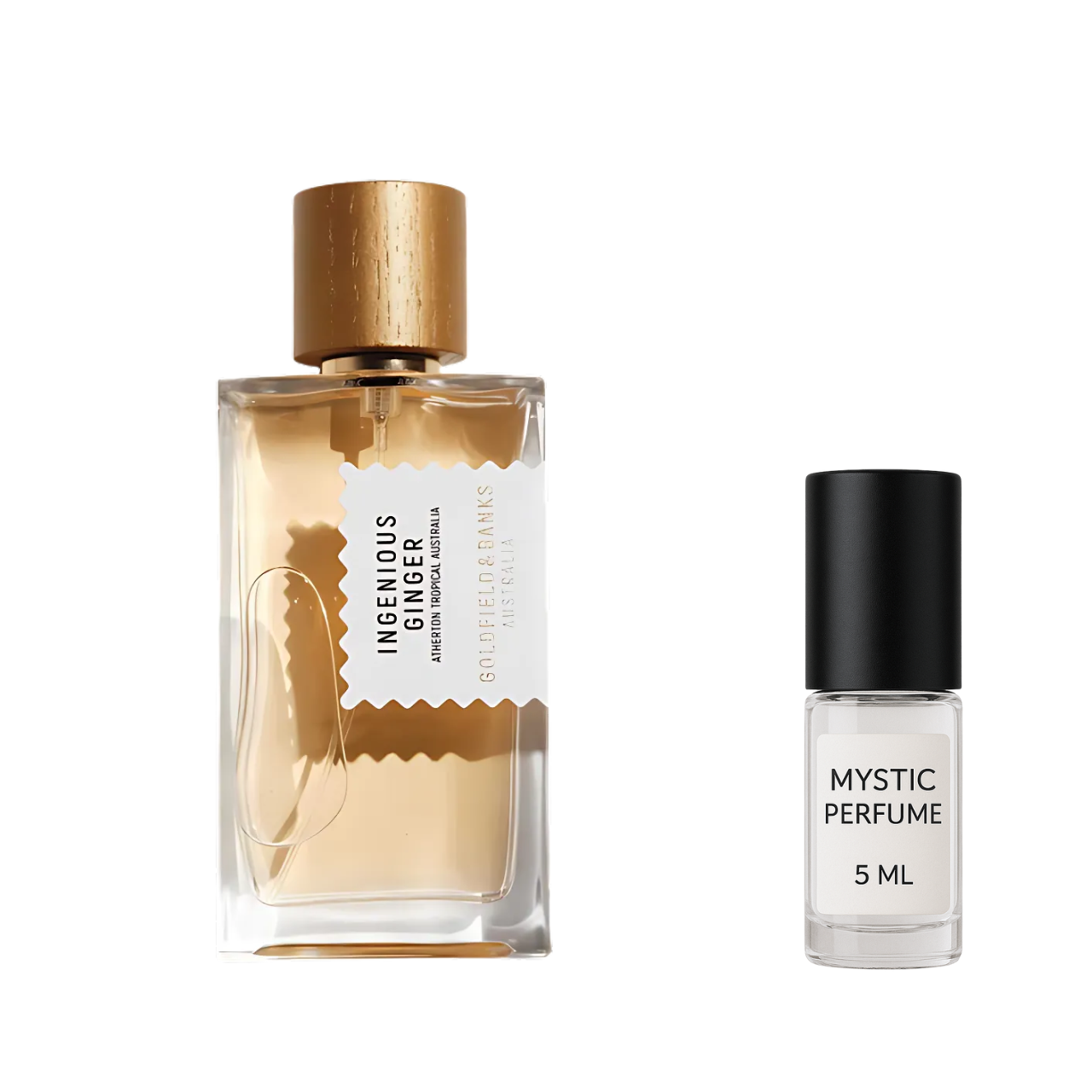 Goldfield & Banks Ingenious Ginger sample vial label detail