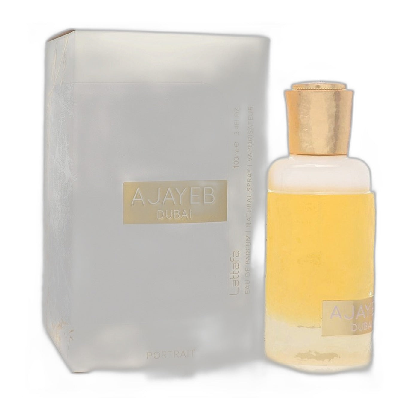 Lattafa Ajayeb Dubai Portrait by Lattafa perfume bottle