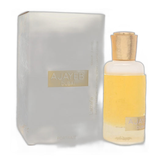 Lattafa Ajayeb Dubai Portrait by Lattafa perfume bottle
