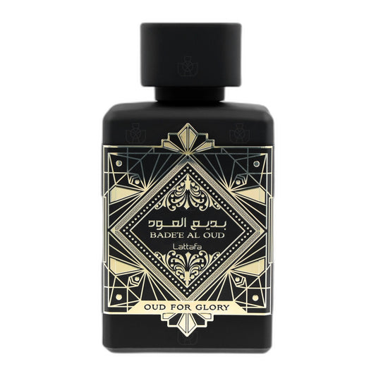 Lattafa Bade'e Al Oud Oud For Glory Eau de Parfum perfume bottle