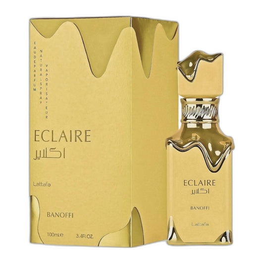 Lattafa Eclaire Banoffi Eau de Parfum perfume bottle