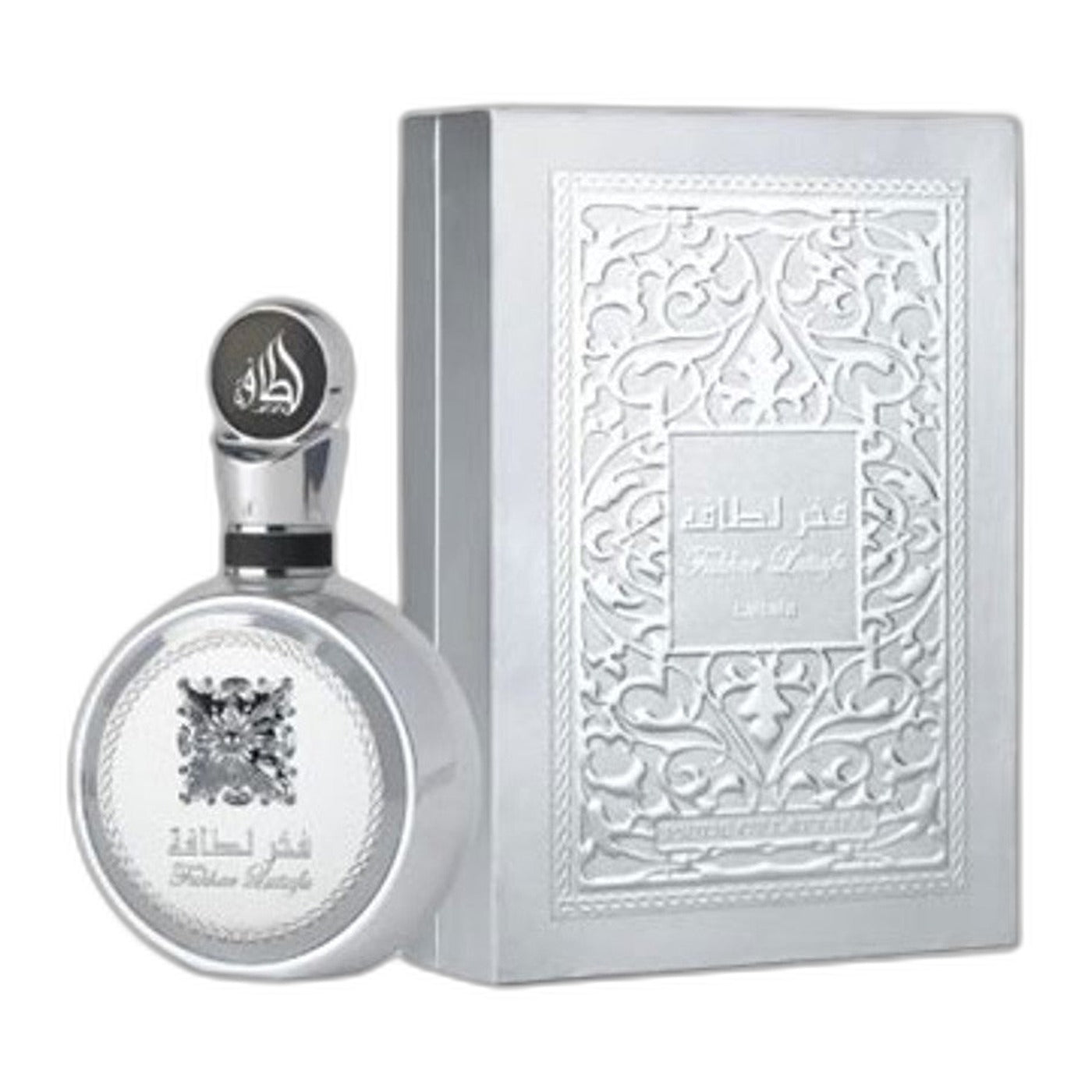 Lattafa Fakhar Platin Eau de Parfum perfume bottle