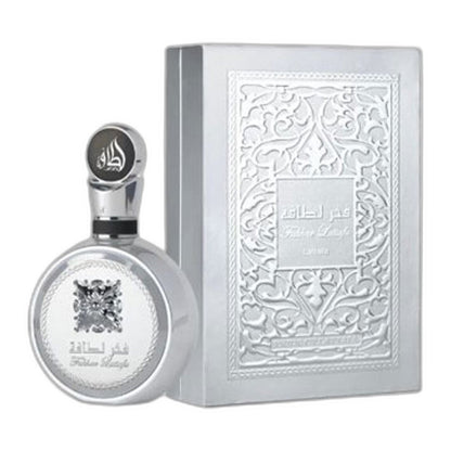 Lattafa Fakhar Platin Eau de Parfum perfume bottle