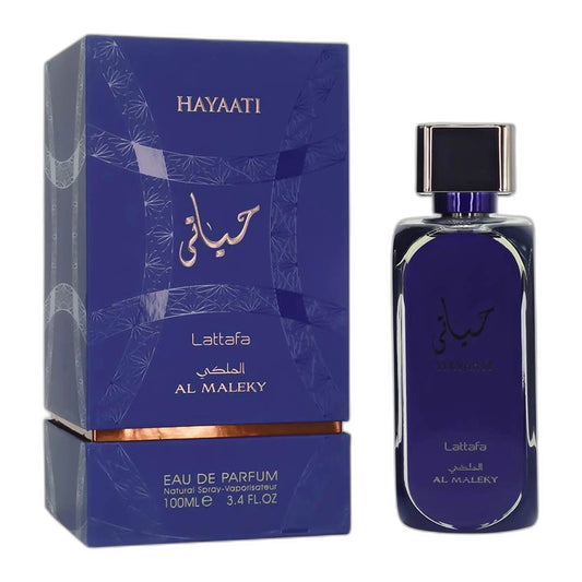 Lattafa Hayaati Al Maleky Eau de Parfum perfume bottle